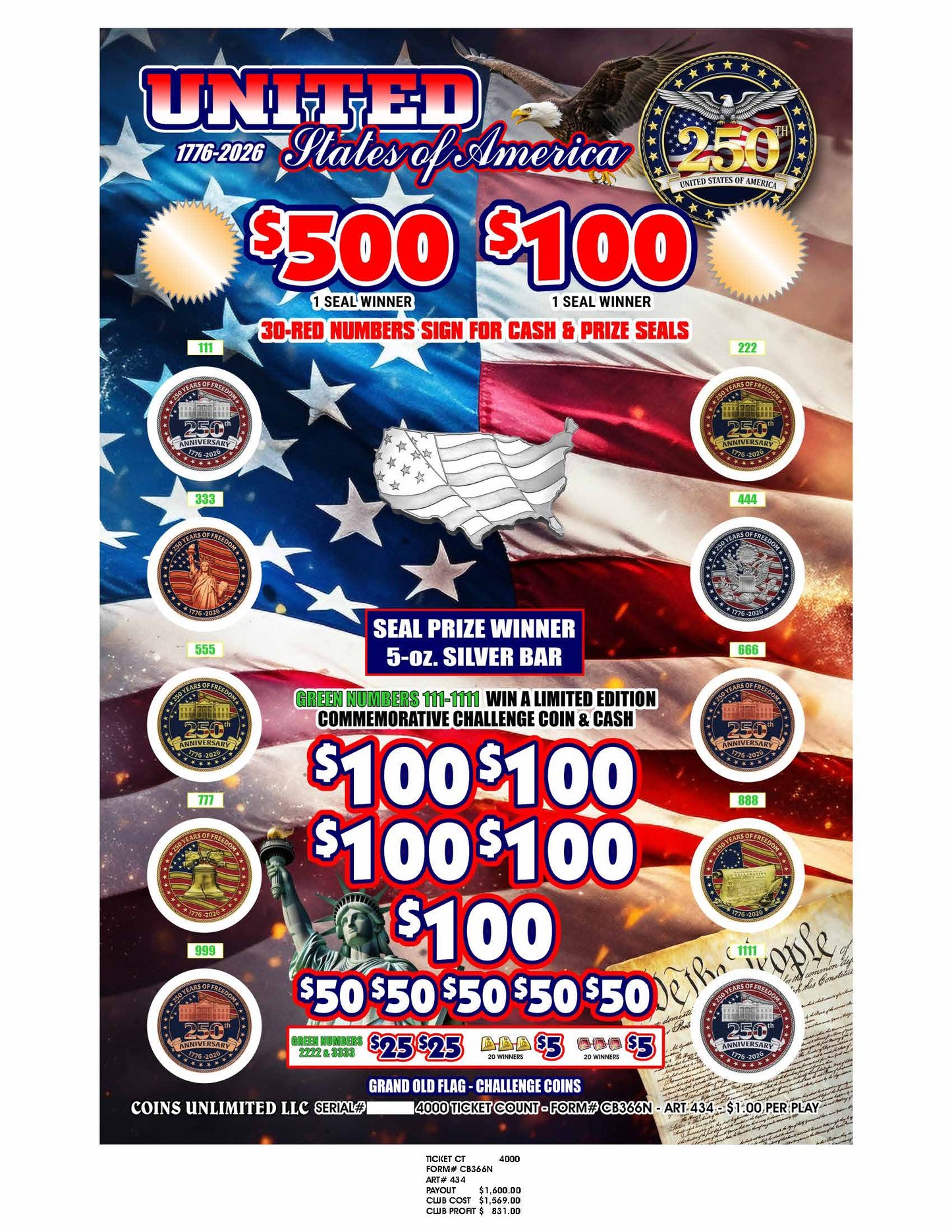 Grand Old Flag – Challenge Coins (4000)