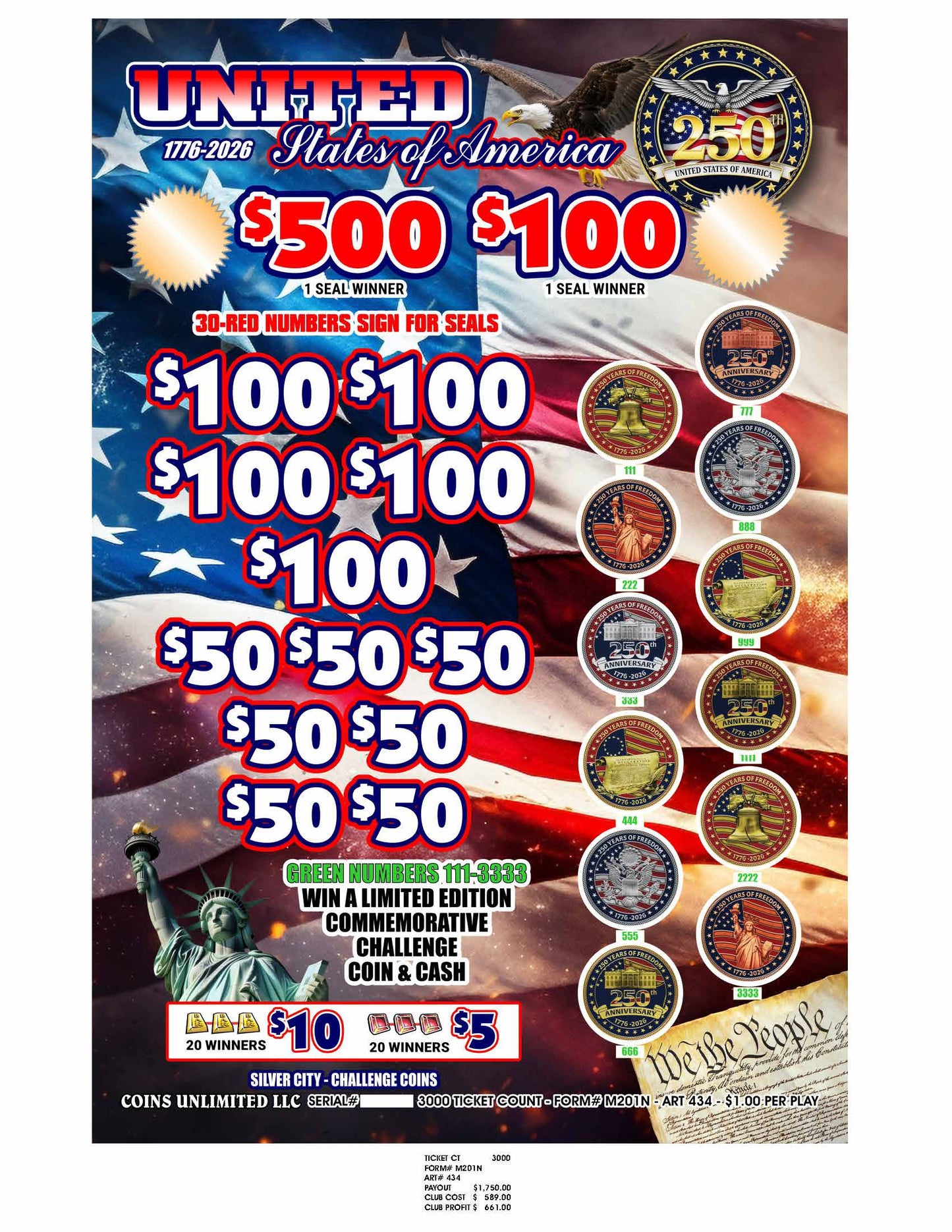 Silver City – Challenge Coins (3000)