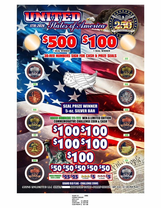 Grand Old Flag – Challenge Coins (4000)