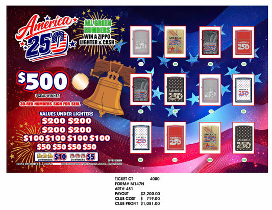 America 250 – Zippo Premium (4000)