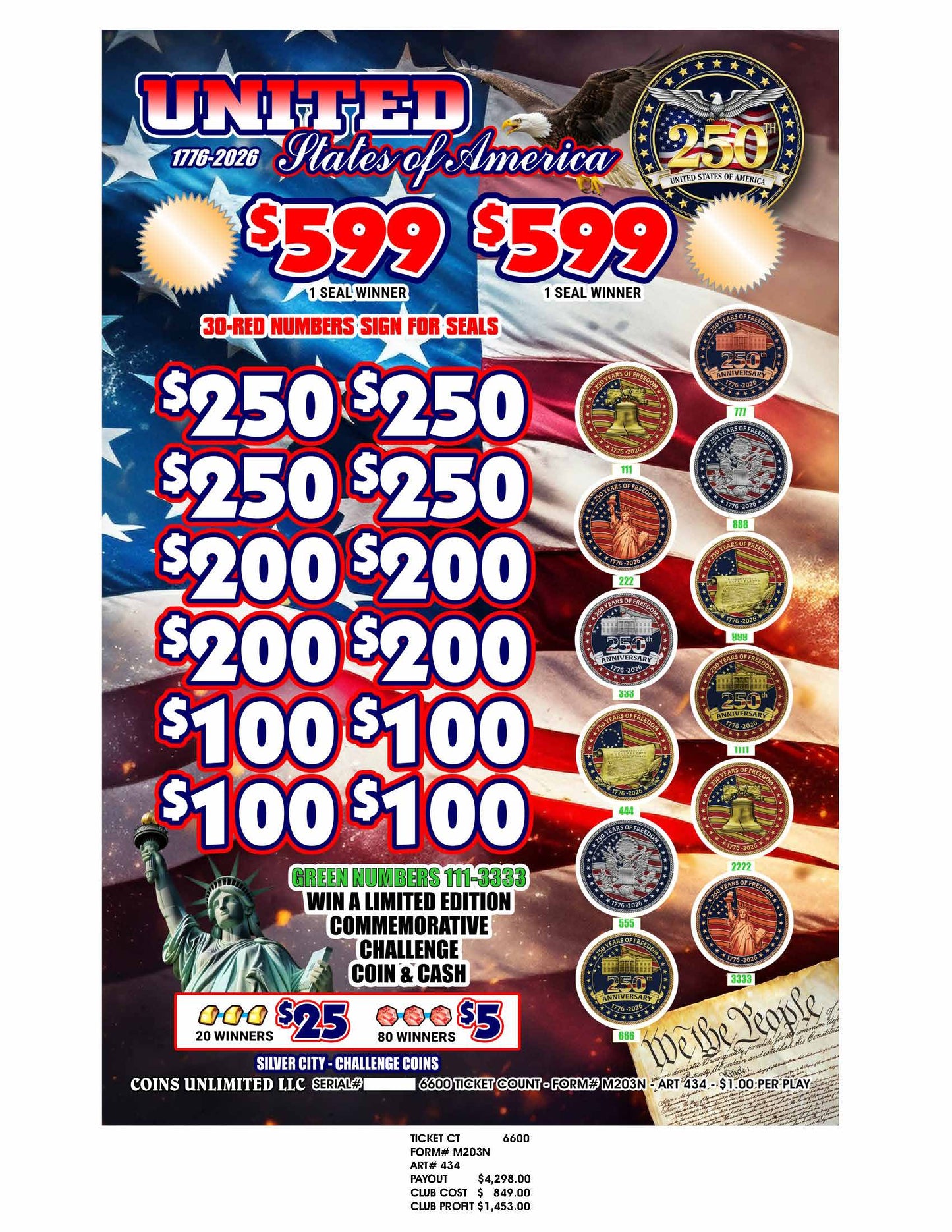 Silver City – Challenge Coins (6600)