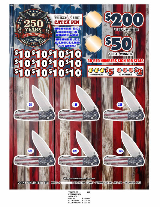Whiskey Bent – Catch Pin (990)