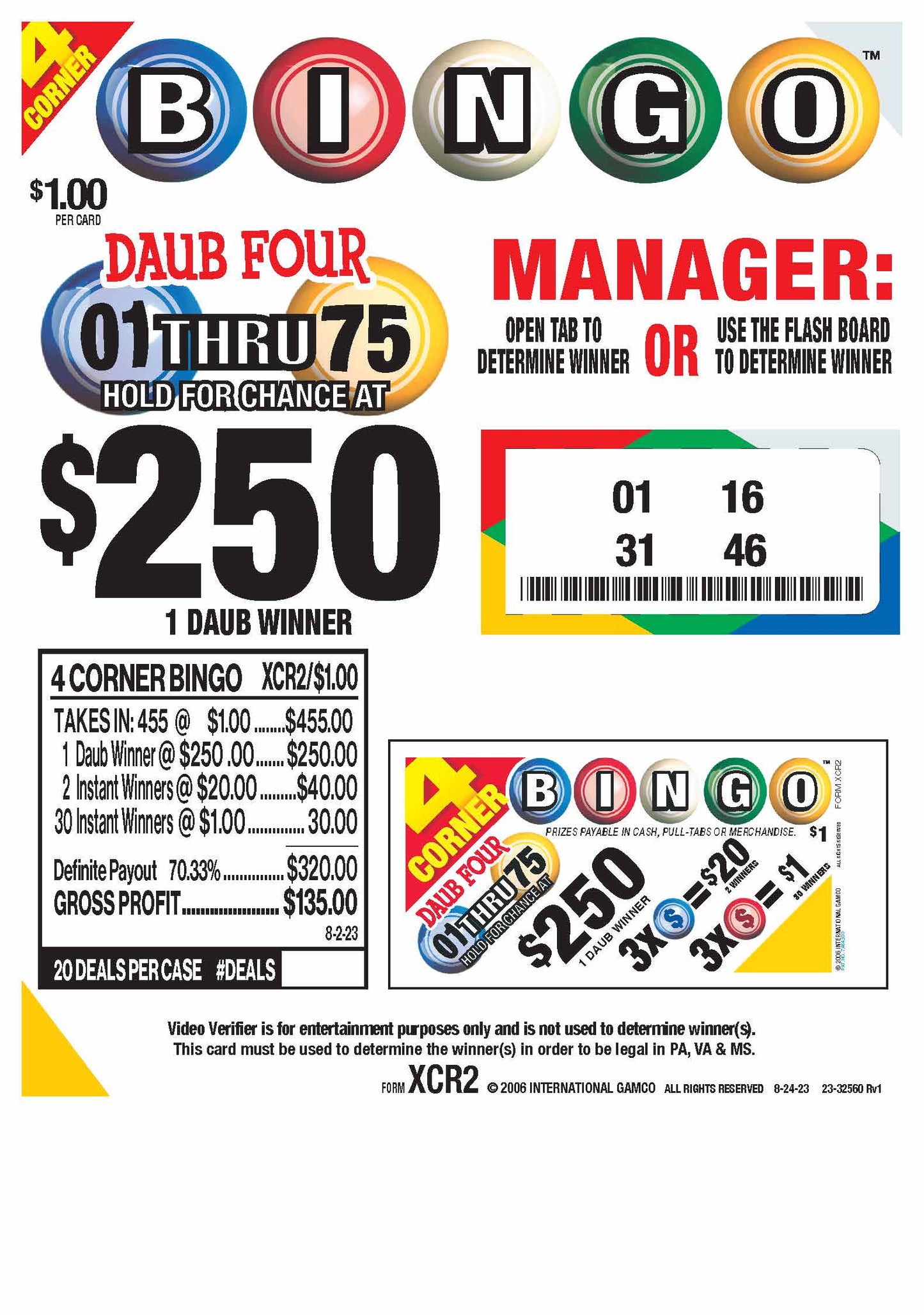4 Corner Bingo (455)